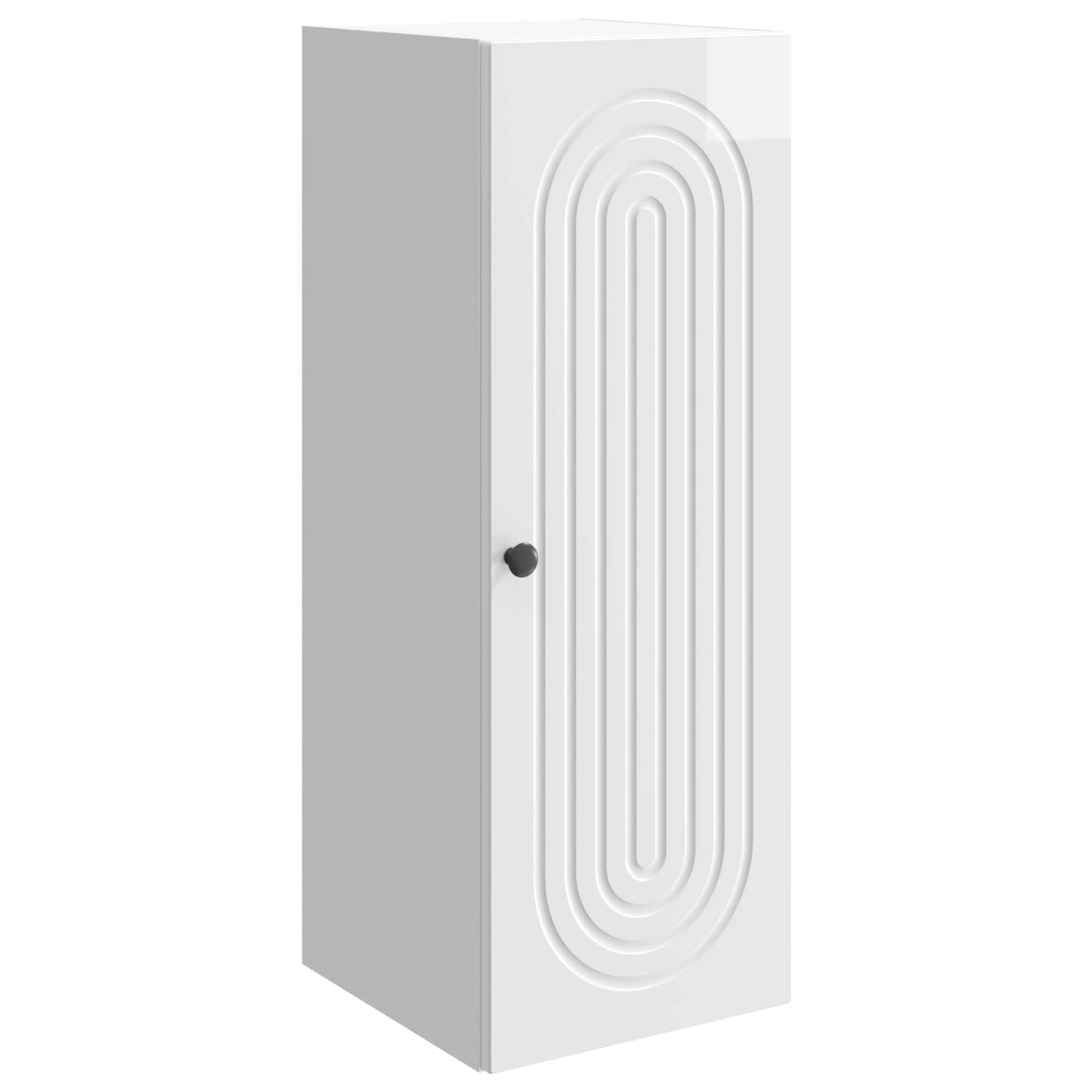 vidaXL Wall-Mounted Cabinet High Gloss White 33 x 34.5 x 90 cm