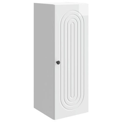 vidaXL Wall-Mounted Cabinet High Gloss White 33 x 34.5 x 90 cm
