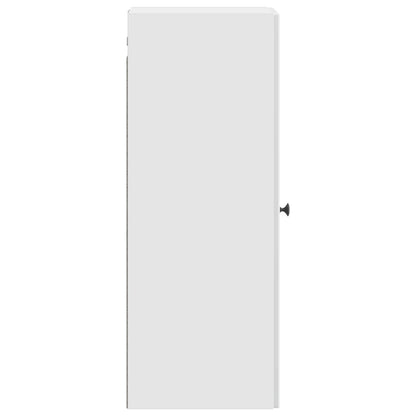 vidaXL Wall-Mounted Cabinet High Gloss White 33 x 34.5 x 90 cm
