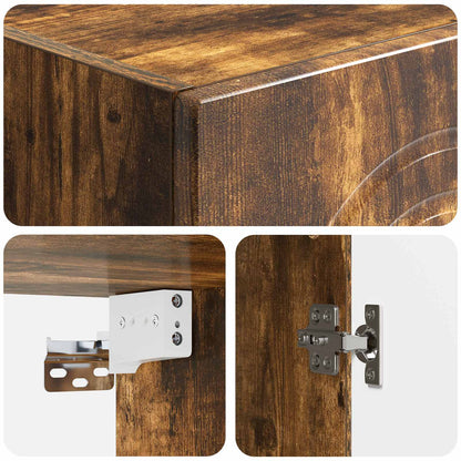 vidaXL Wall-Mounted Cabinet Smoked Oak 33 x 34.5 x 90 cm