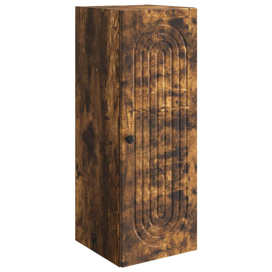 vidaXL Wall-Mounted Cabinet Smoked Oak 33 x 34.5 x 90 cm