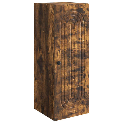vidaXL Wall-Mounted Cabinet Smoked Oak 33 x 34.5 x 90 cm