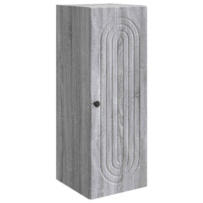 vidaXL Wall-Mounted Cabinet Grey Sonoma 33 x 34.5 x 90 cm