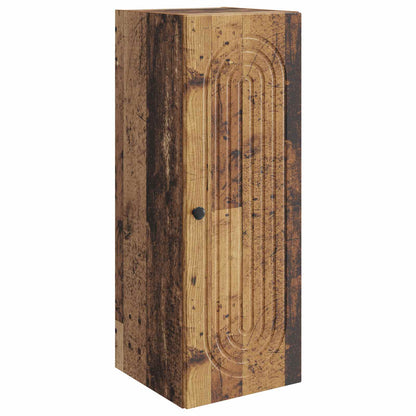 vidaXL Wall-Mounted Cabinet Old Wood 33 x 34.5 x 90 cm Engineered Wood