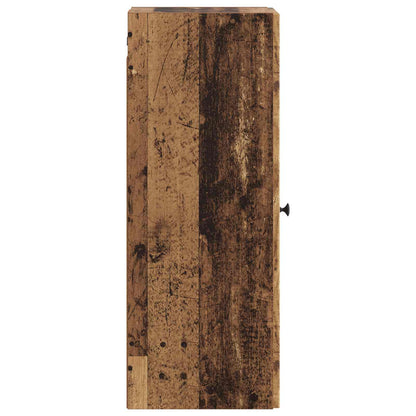 vidaXL Wall-Mounted Cabinet Old Wood 33 x 34.5 x 90 cm Engineered Wood