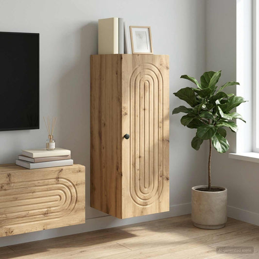 vidaXL Wall-Mounted Cabinet Artisan Oak 33 x 34.5 x 90 cm