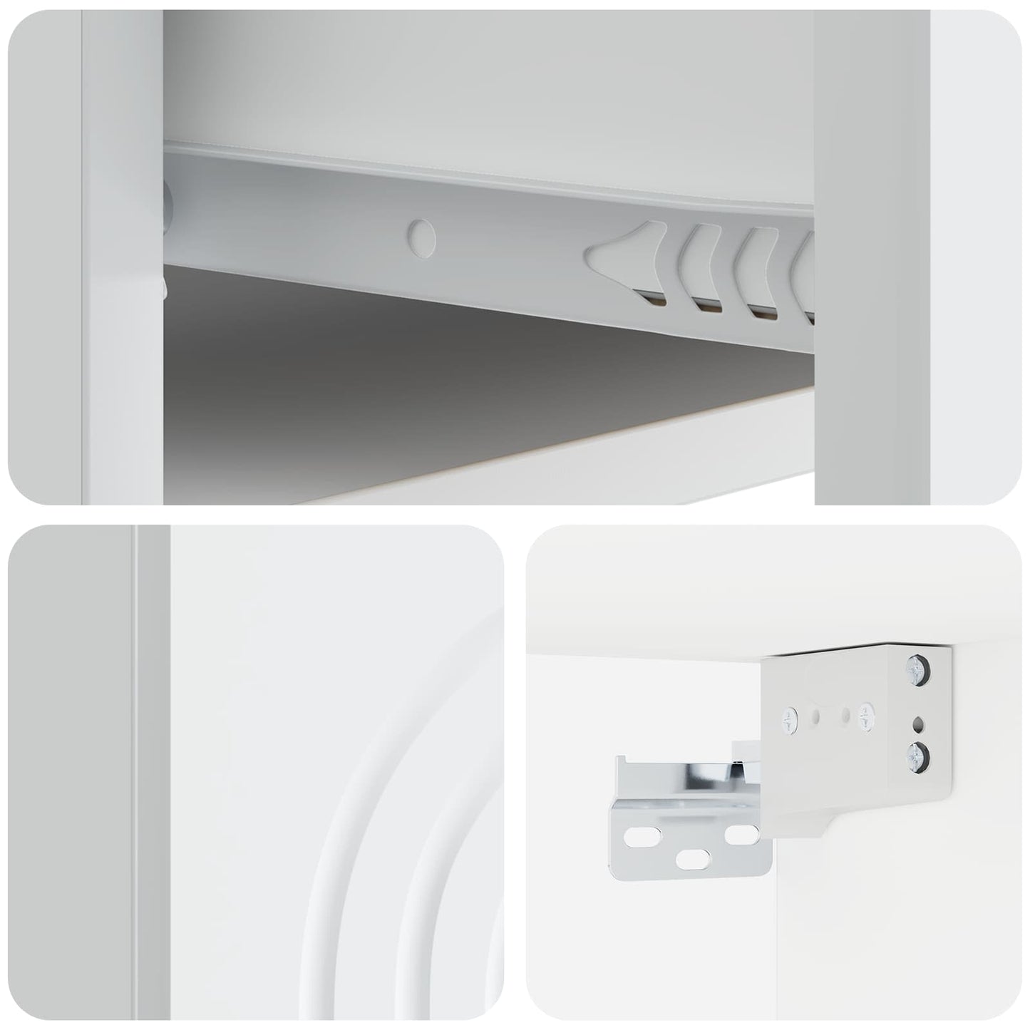 vidaXL Wall-Mounted Bedside Cabinet White 33 x 34.5 x 20 cm