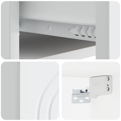 vidaXL Wall-Mounted Bedside Cabinet White 33 x 34.5 x 20 cm