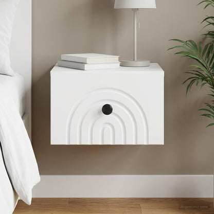 vidaXL Wall-Mounted Bedside Cabinet White 33 x 34.5 x 20 cm