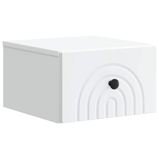 vidaXL Wall-Mounted Bedside Cabinet White 33 x 34.5 x 20 cm