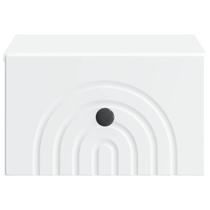 vidaXL Wall-Mounted Bedside Cabinet White 33 x 34.5 x 20 cm