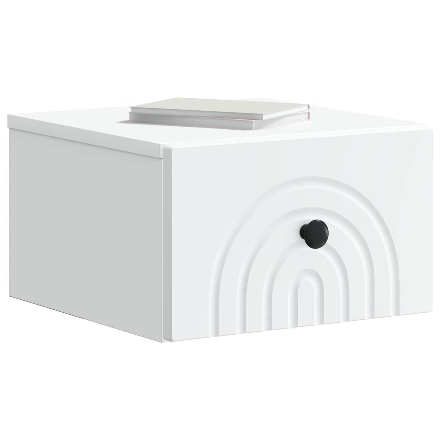 vidaXL Wall-Mounted Bedside Cabinet White 33 x 34.5 x 20 cm