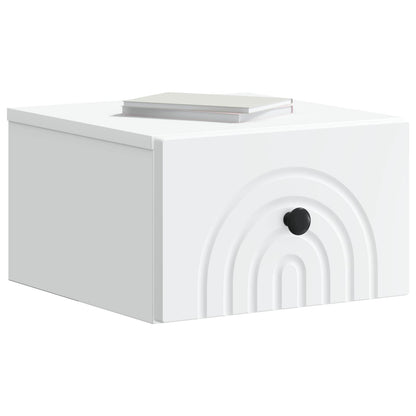 vidaXL Wall-Mounted Bedside Cabinet 2 pcs White 33 x 34.5 x 20 cm