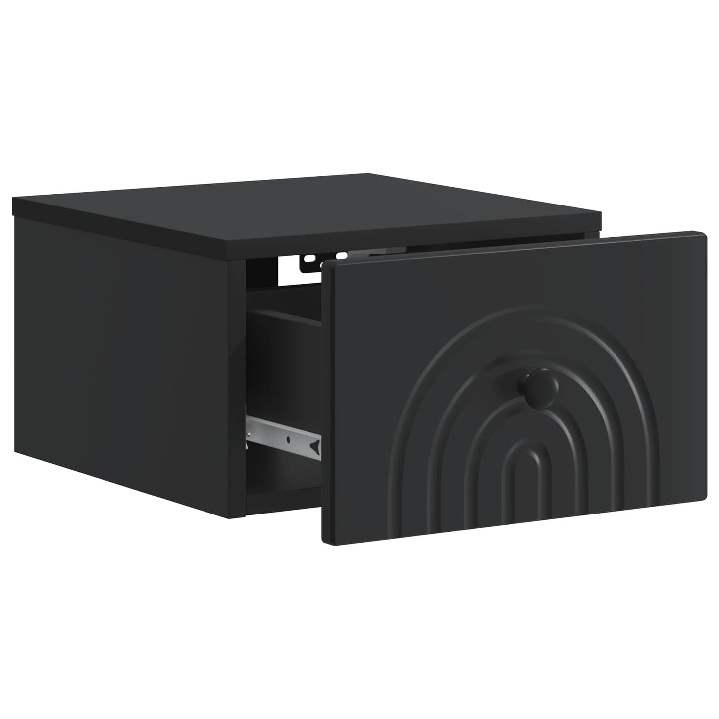 vidaXL Wall-Mounted Bedside Cabinet Black 33 x 34.5 x 20 cm