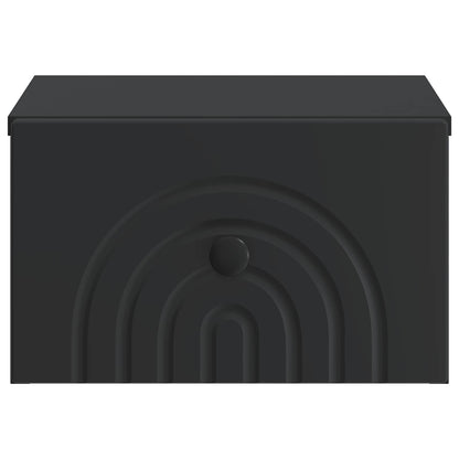vidaXL Wall-Mounted Bedside Cabinet Black 33 x 34.5 x 20 cm