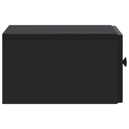 vidaXL Wall-Mounted Bedside Cabinet Black 33 x 34.5 x 20 cm