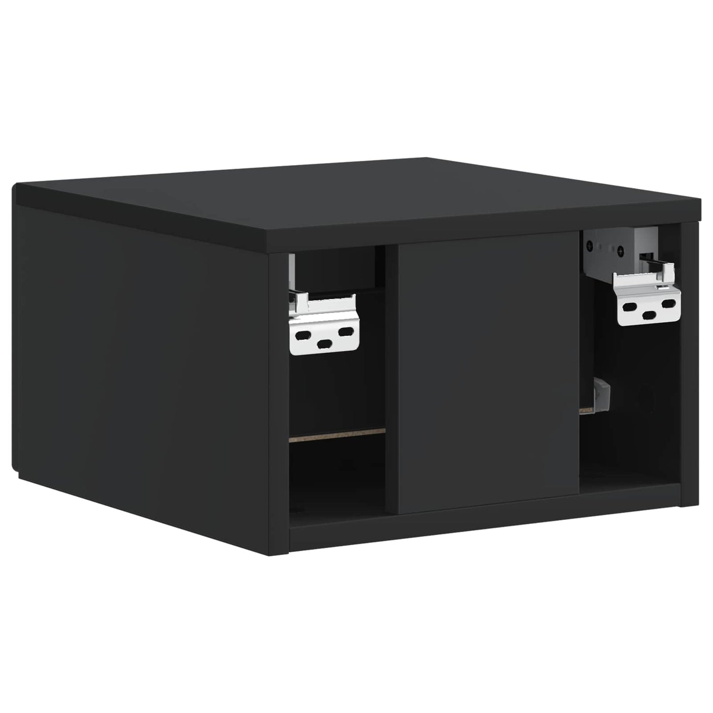 vidaXL Wall-Mounted Bedside Cabinet 2 pcs Black 33 x 34.5 x 20 cm
