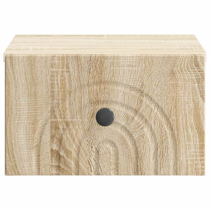vidaXL Wall-Mounted Bedside Cabinet Sonoma Oak 33 x 34.5 x 20 cm