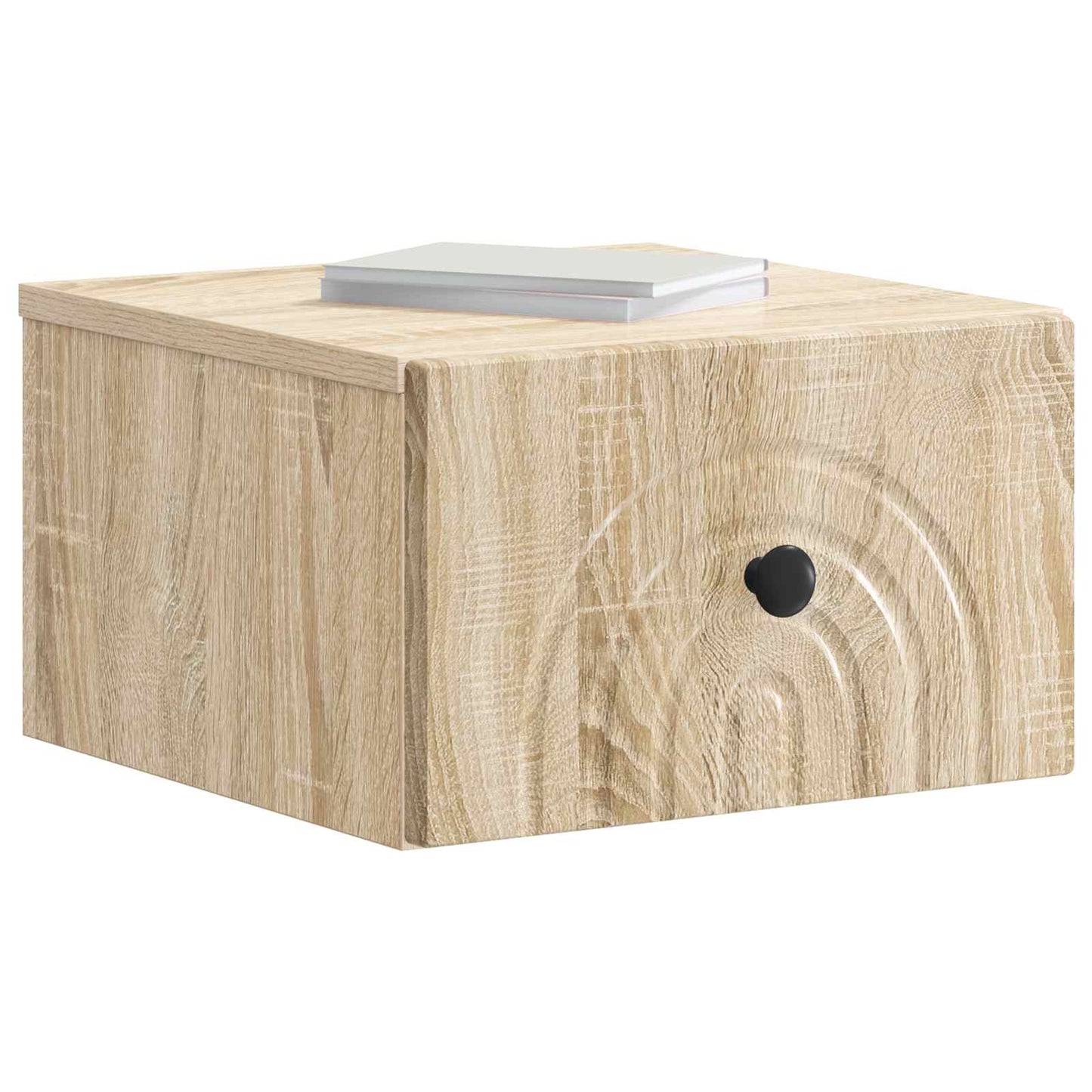 vidaXL Wall-Mounted Bedside Cabinet Sonoma Oak 33 x 34.5 x 20 cm