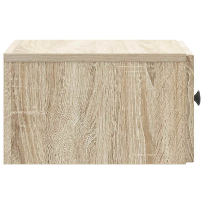vidaXL Wall-Mounted Bedside Cabinet Sonoma Oak 33 x 34.5 x 20 cm