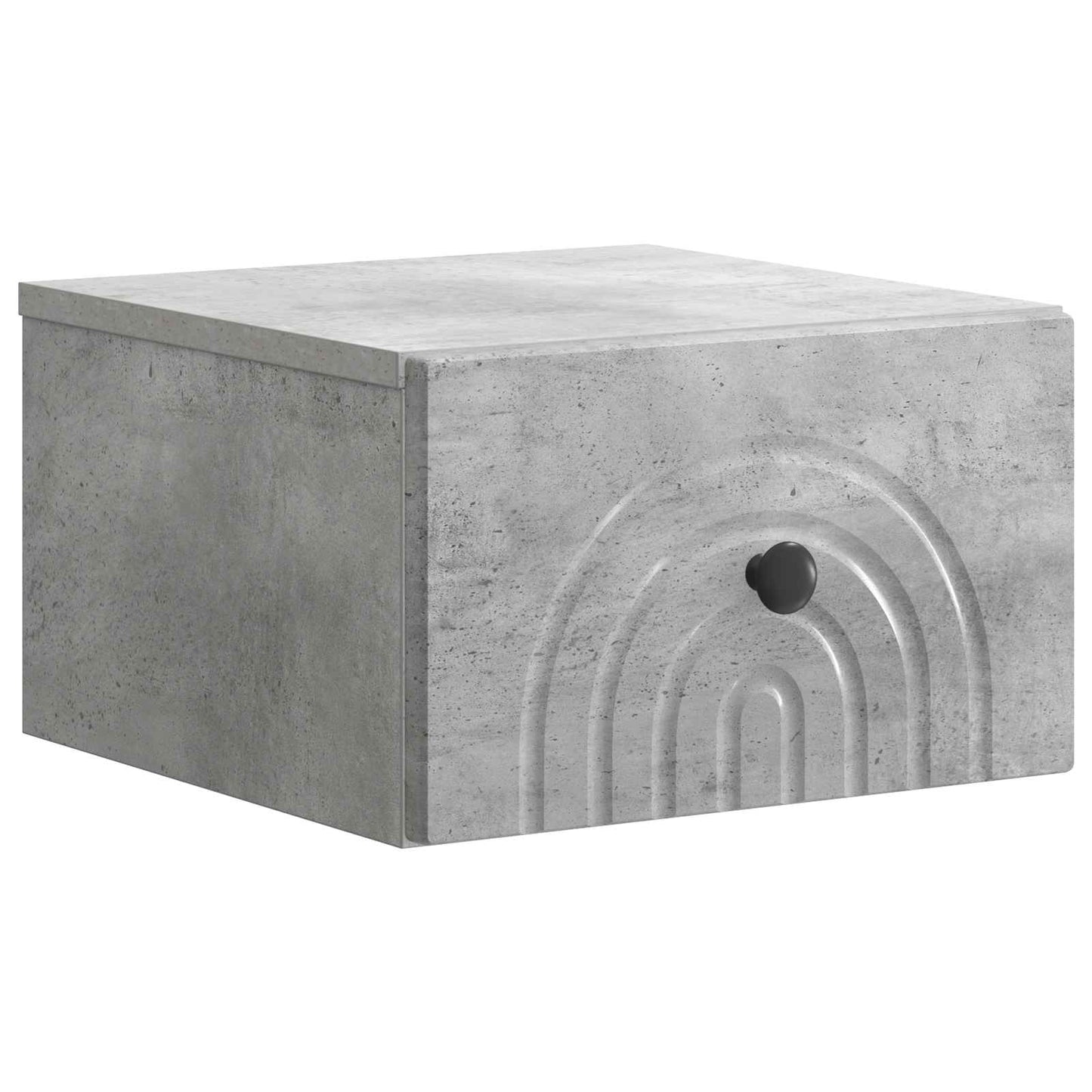 vidaXL Wall-Mounted Bedside Cabinet with Drawer 2 pcs Concrete Grey
