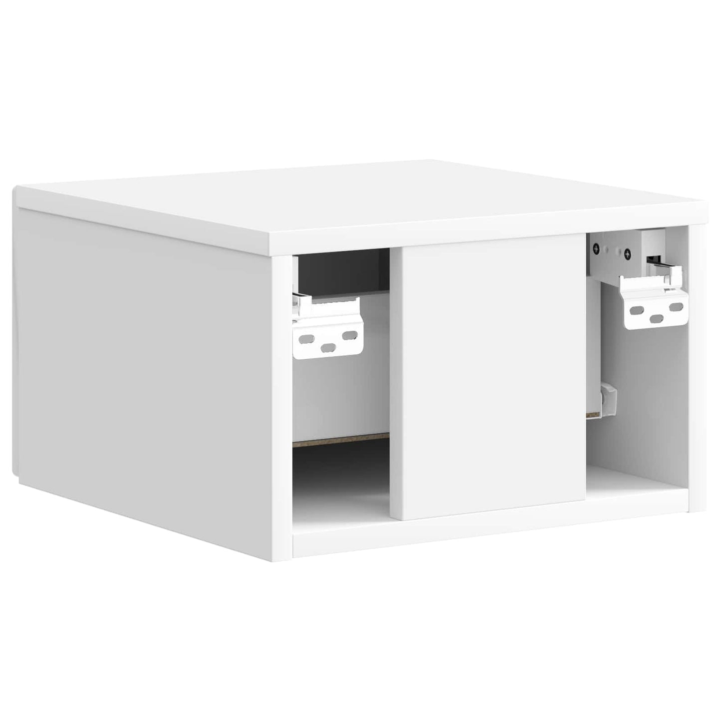 vidaXL Wall-Mounted Bedside Cabinet High Gloss White 33 x 34.5 x 20 cm