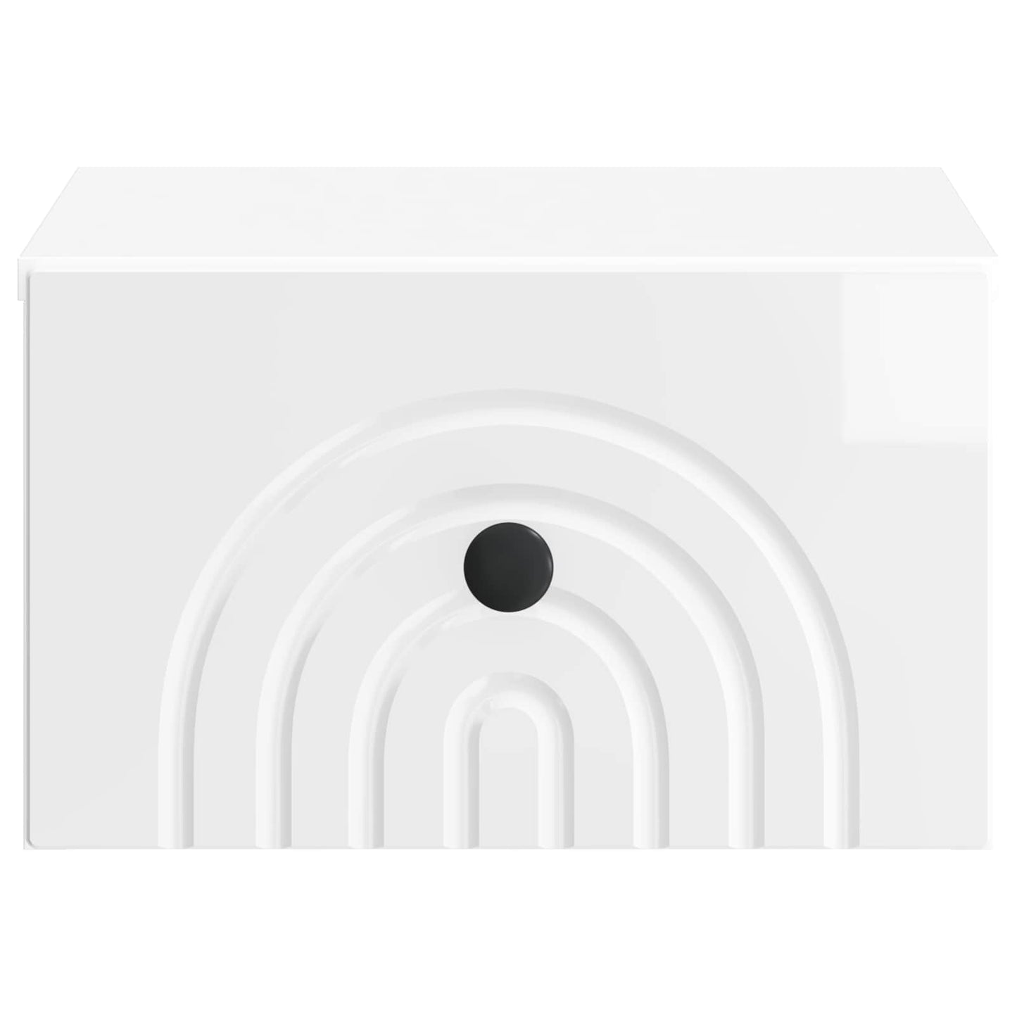 vidaXL Wall-Mounted Bedside Cabinet High Gloss White 33 x 34.5 x 20 cm