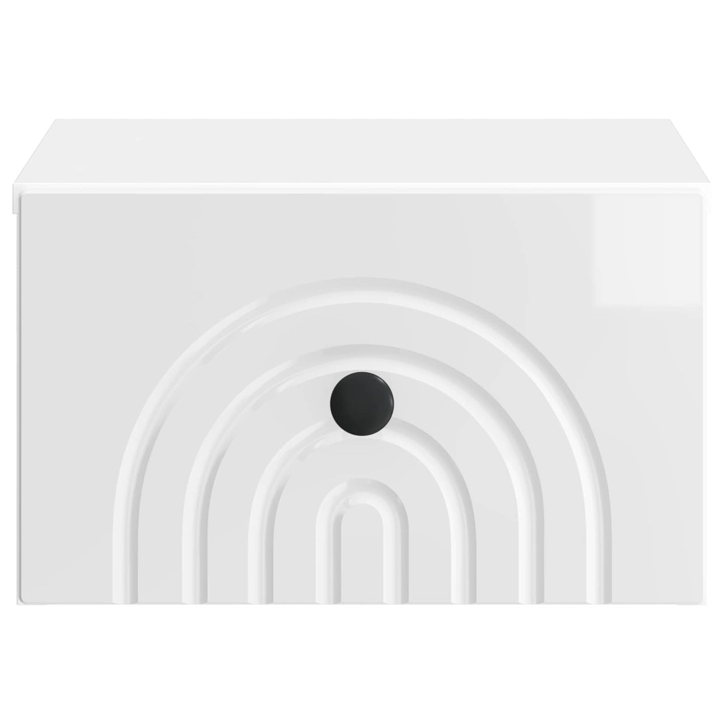 vidaXL Wall-Mounted Bedside Cabinet with Drawer 2 pcs High Gloss White