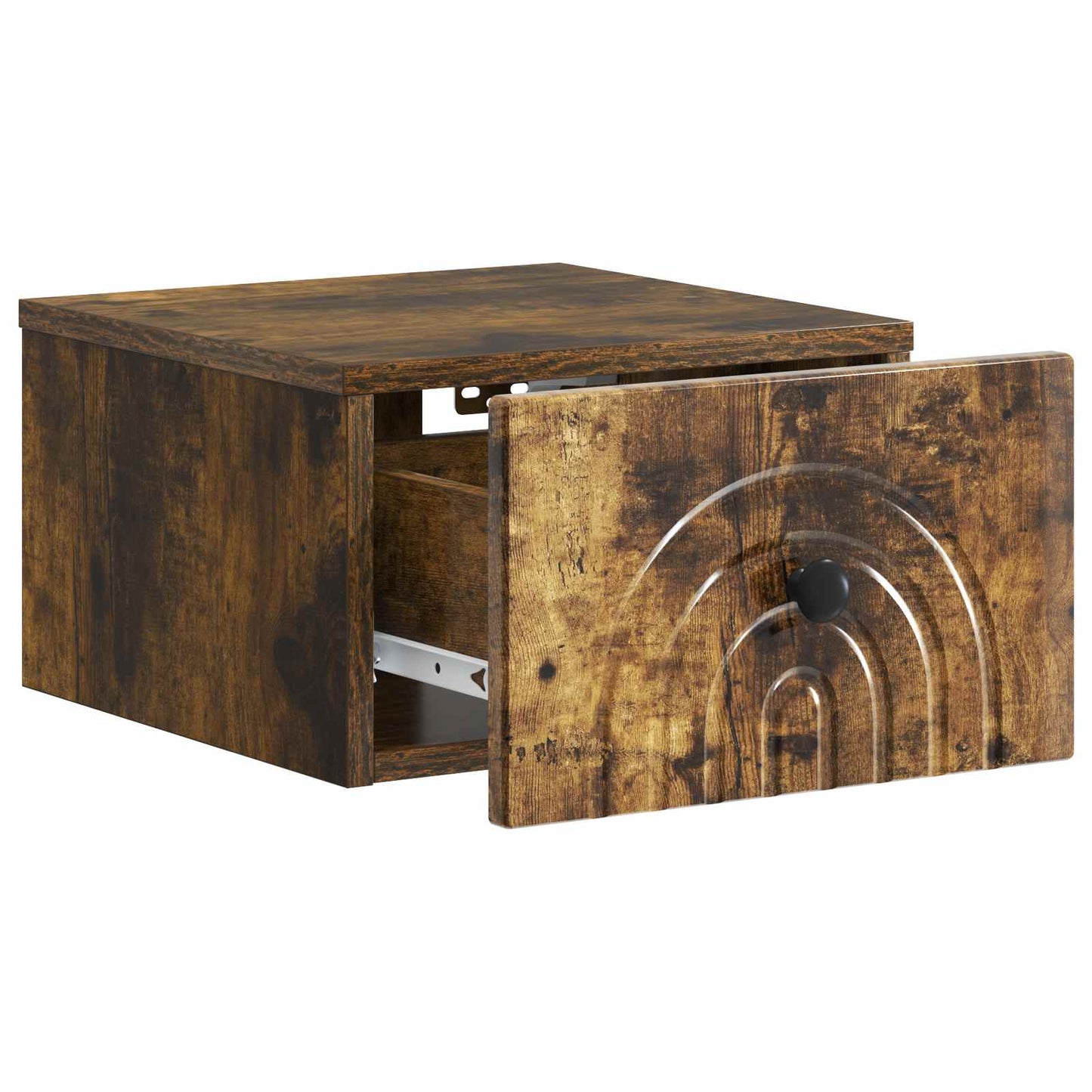 vidaXL Wall-Mounted Bedside Cabinet Smoked Oak 33 x 34.5 x 20 cm