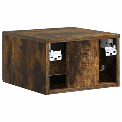 vidaXL Wall-Mounted Bedside Cabinet Smoked Oak 33 x 34.5 x 20 cm