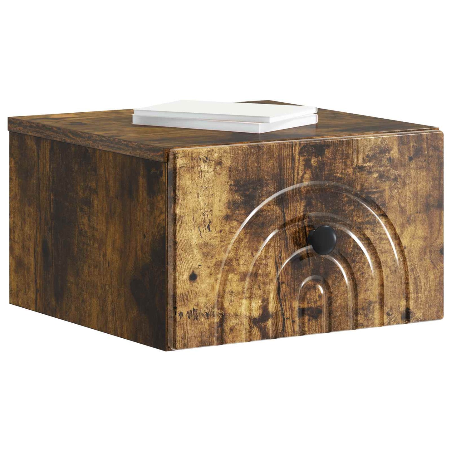 vidaXL Wall-Mounted Bedside Cabinet Smoked Oak 33 x 34.5 x 20 cm