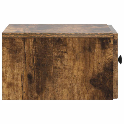 vidaXL Wall-Mounted Bedside Cabinet Smoked Oak 33 x 34.5 x 20 cm
