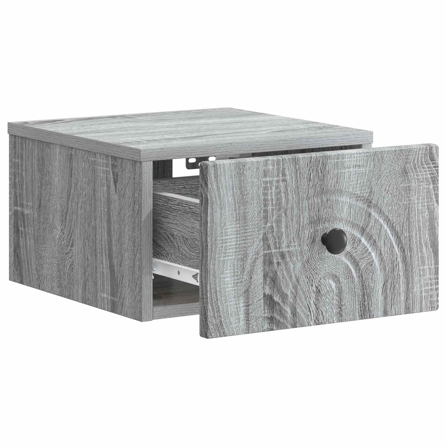 vidaXL Wall-Mounted Bedside Cabinet Grey Sonoma 33 x 34.5 x 20 cm