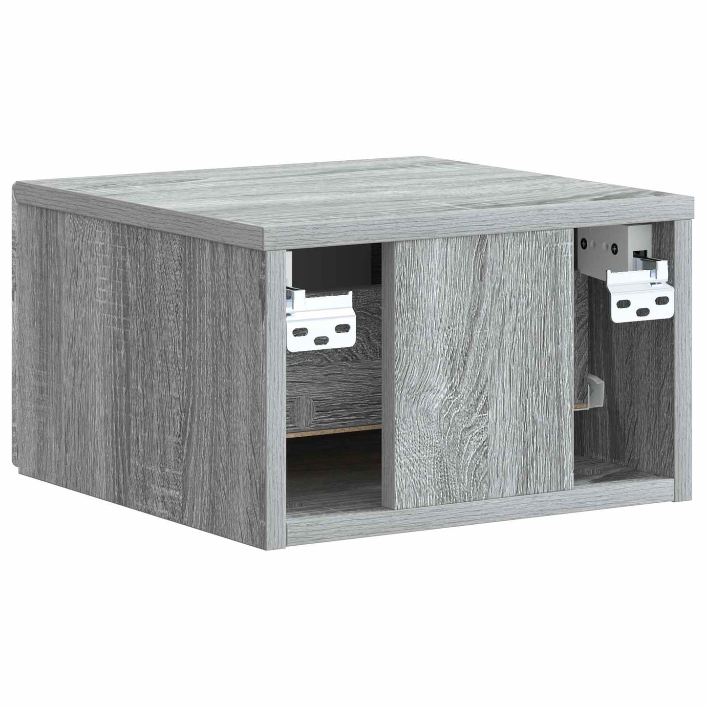 vidaXL Wall-Mounted Bedside Cabinet Grey Sonoma 33 x 34.5 x 20 cm