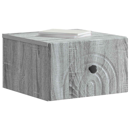 vidaXL Wall-Mounted Bedside Cabinet 2 pcs Grey Sonoma Engineered Wood