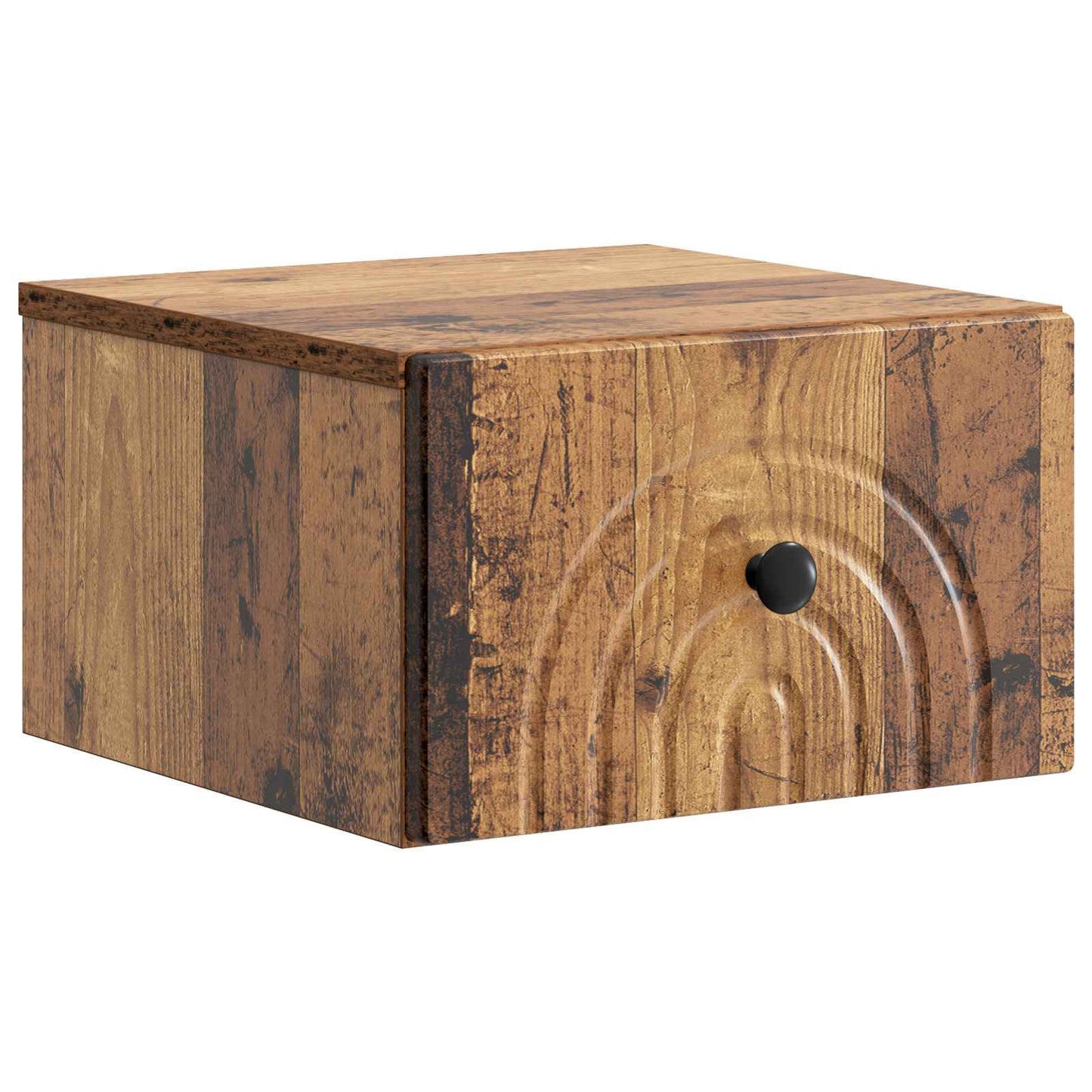 vidaXL Wall-Mounted Bedside Cabinet Old Wood 33 x 34.5 x 20 cm