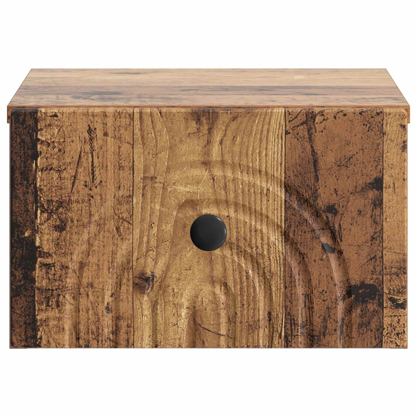 vidaXL Wall-Mounted Bedside Cabinet Old Wood 33 x 34.5 x 20 cm
