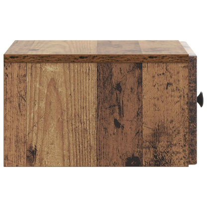 vidaXL Wall-Mounted Bedside Cabinet Old Wood 33 x 34.5 x 20 cm