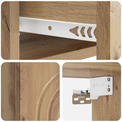 vidaXL Wall-Mounted Bedside Cabinet 2 pcs Artisan Oak