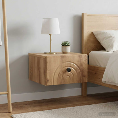 vidaXL Wall-Mounted Bedside Cabinet 2 pcs Artisan Oak