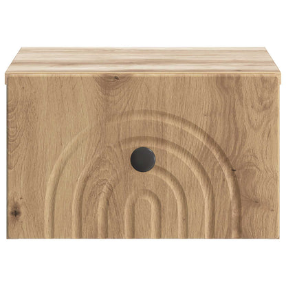 vidaXL Wall-Mounted Bedside Cabinet 2 pcs Artisan Oak