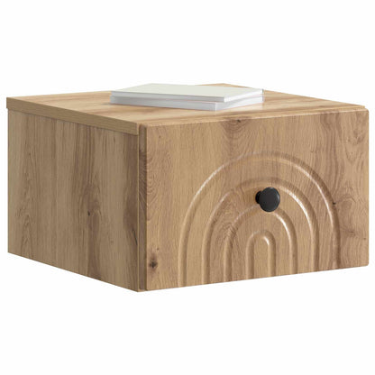 vidaXL Wall-Mounted Bedside Cabinet 2 pcs Artisan Oak