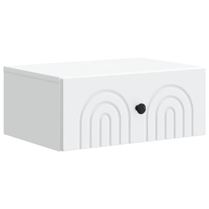 vidaXL Wall-Mounted Bedside Cabinet White 49 x 34.5 x 20 cm