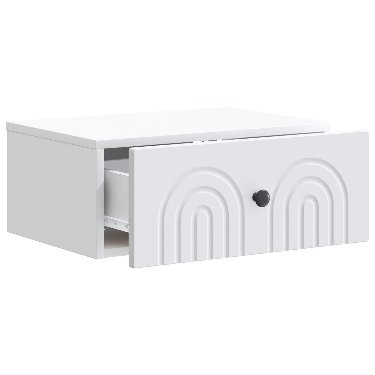 vidaXL Wall-Mounted Bedside Cabinet White 49 x 34.5 x 20 cm