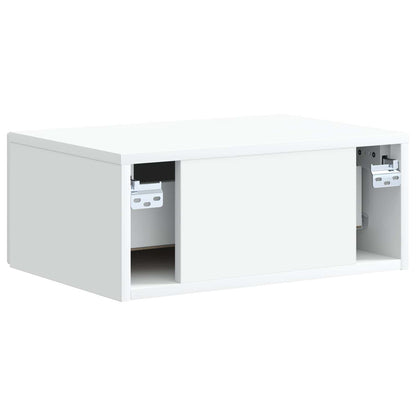 vidaXL Wall-Mounted Bedside Cabinet White 49 x 34.5 x 20 cm