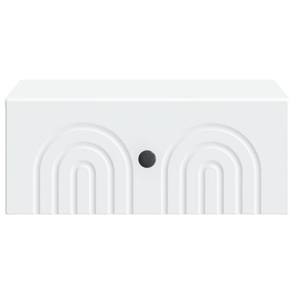 vidaXL Wall-Mounted Bedside Cabinet White 49 x 34.5 x 20 cm