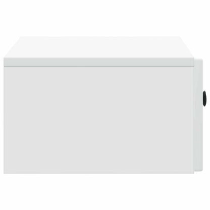 vidaXL Wall-Mounted Bedside Cabinet White 49 x 34.5 x 20 cm