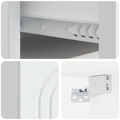 vidaXL Wall-Mounted Bedside Cabinet 2 pcs White 49 x 34.5 x 20 cm