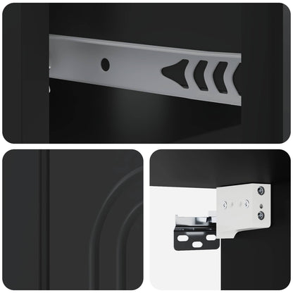 vidaXL Wall-Mounted Bedside Cabinet Black 49 x 34.5 x 20 cm