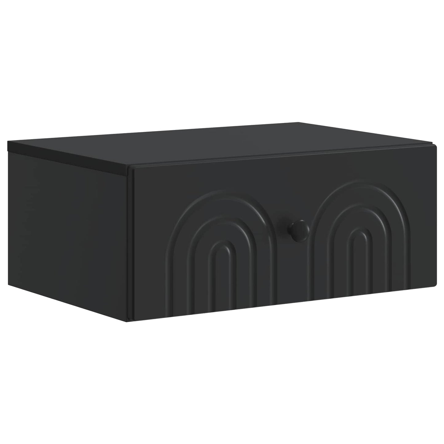 vidaXL Wall-Mounted Bedside Cabinet Black 49 x 34.5 x 20 cm
